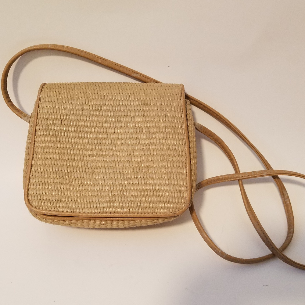 Vintage Liz Claiborne Basket Weave Crossbody Purse